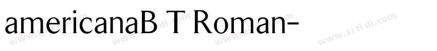 americanaB T Roman字体转换